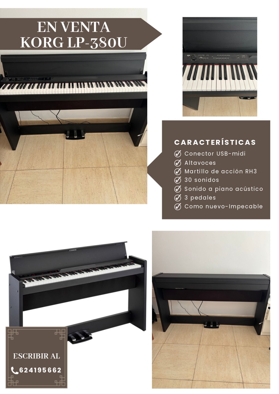 Piano KORG LP380 U