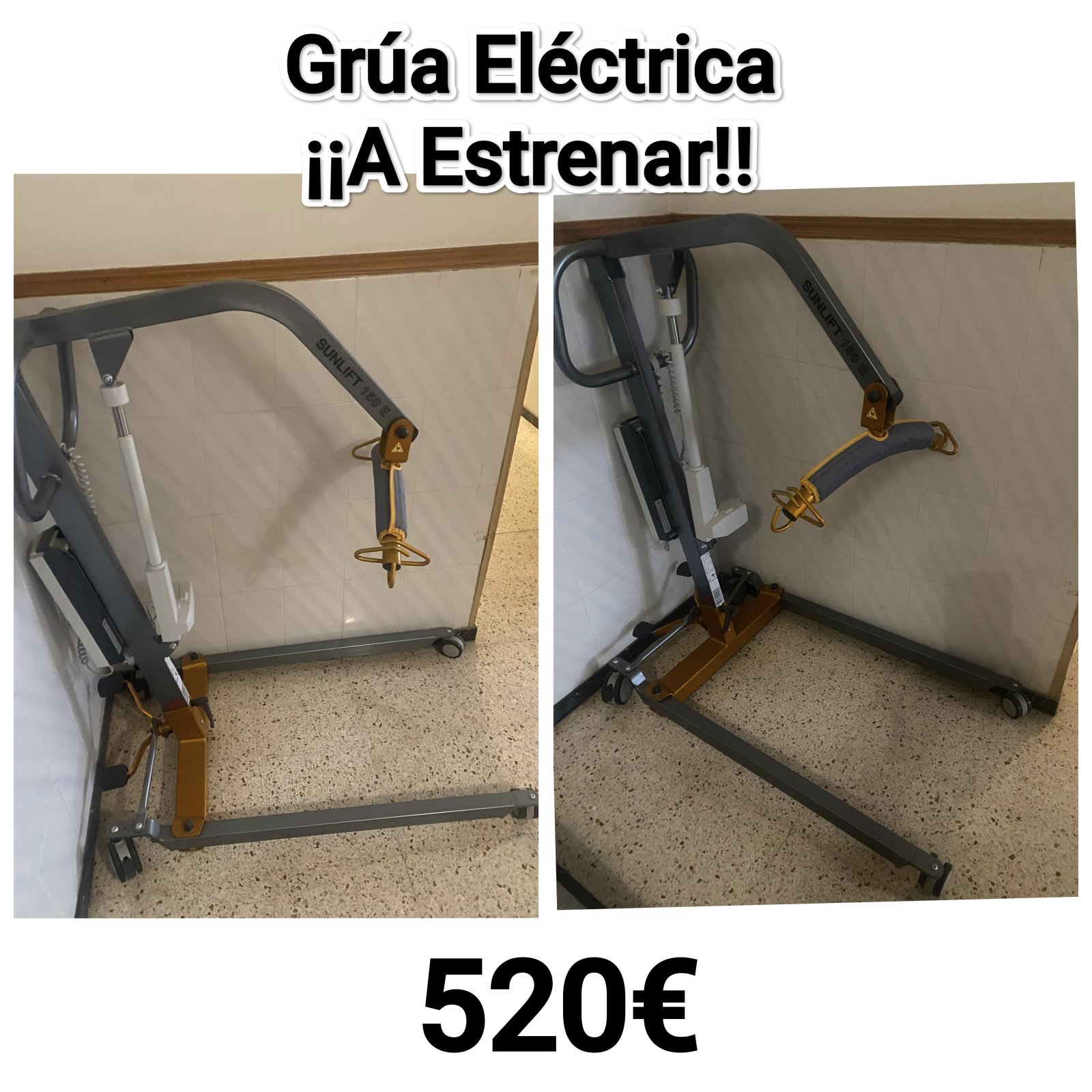 Grúa eléctrica para traslado de personas